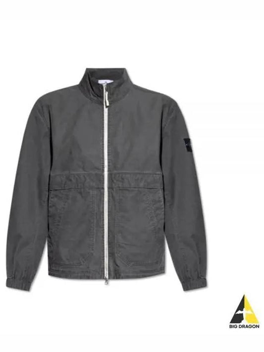 Panama Recycled Oxide Plating Zip-Up Jacket Grey - STONE ISLAND - BALAAN 2