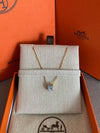 Mini Pop H Pendant Necklace Gold Rose Dragee - HERMES - BALAAN 2