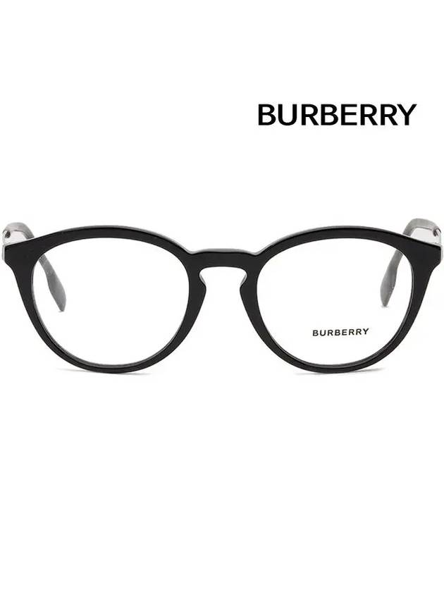 Eyewear Blue Light Lens Round Eyeglasses Black - BURBERRY - BALAAN 4