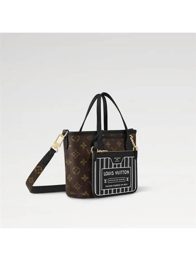 Neverfull Bandouliere Inside Out BB Monogram Tote Bag Black - LOUIS VUITTON - BALAAN 3