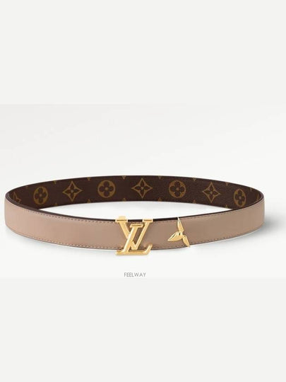 Pretty LV 30MM Reversible Leather Belt Beige Brown - LOUIS VUITTON - BALAAN 2