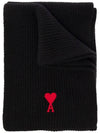 Wool Heart Logo Muffler - AMI - BALAAN.
