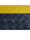 Intrecciato Two-Tone Card Wallet Yellow - BOTTEGA VENETA - BALAAN 3