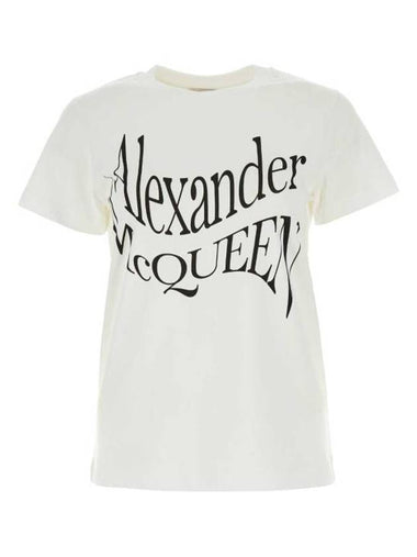 Short Sleeve T-Shirt 781403QZALT 0900 White - ALEXANDER MCQUEEN - BALAAN 1