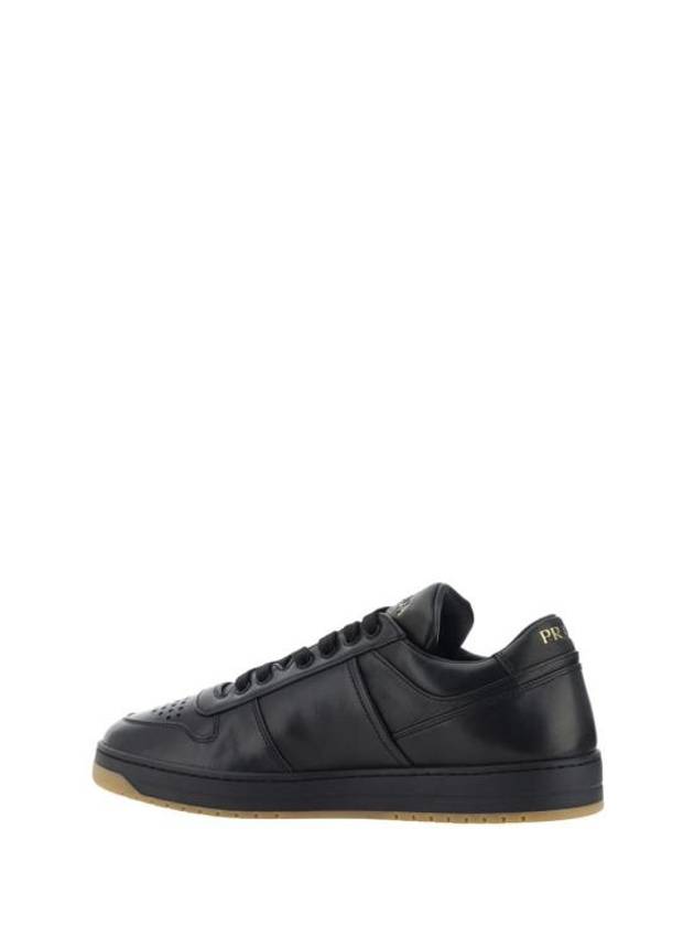 Downtown Nappa Leather Low Top Sneakers Black - PRADA - BALAAN 4