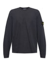 Compass Badge Crew Neck Ribbed Cotton Knit Top Navy - STONE ISLAND - BALAAN 2