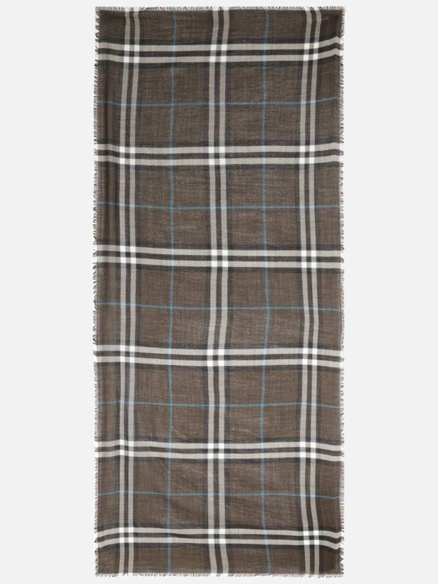 Check Wool Scarf Brown - BURBERRY - BALAAN 6