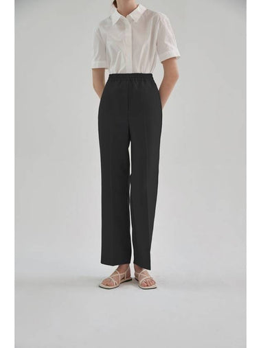 L Straight fit banding pants Straight slacks_Black - ARIFF - BALAAN 1