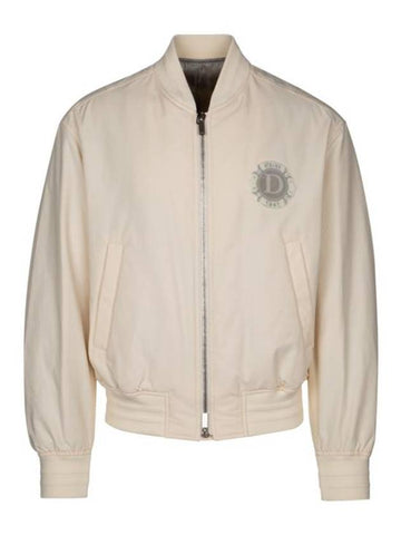 Cotton Blend Bomber Jacket Beige - DIOR - BALAAN 1