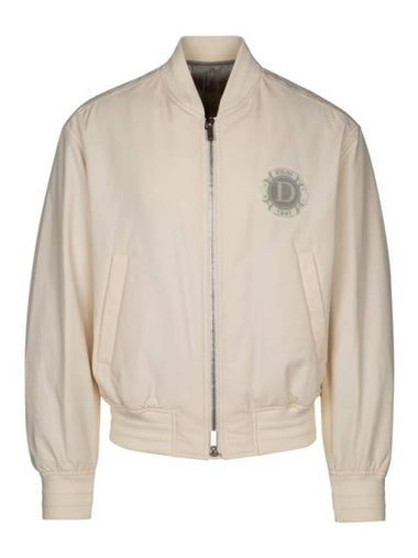 Cotton Blend Bomber Jacket Beige - DIOR - BALAAN 1