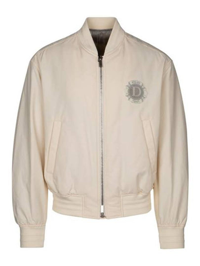 Cotton Blend Bomber Jacket Beige - DIOR - BALAAN 2