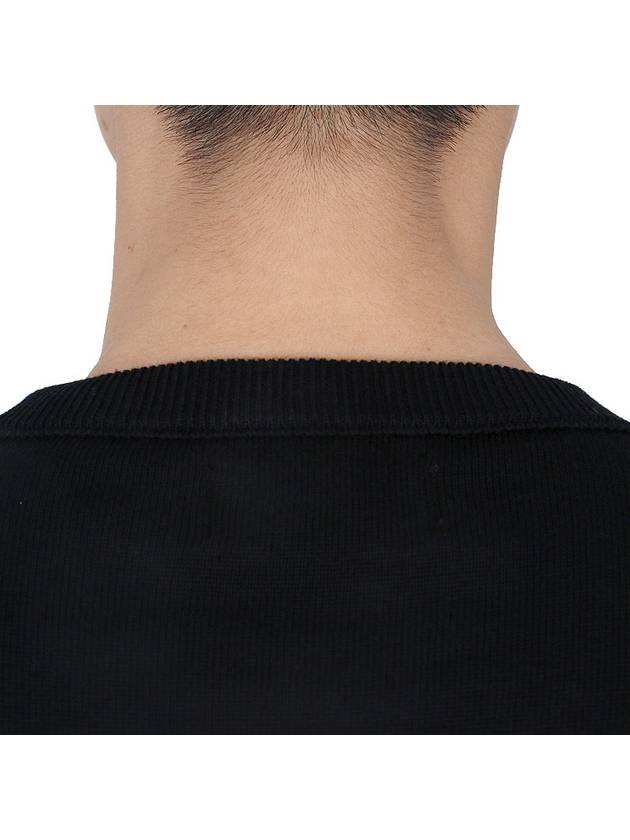 Crewneck Soft Cotton Knit Top Black - STONE ISLAND - BALAAN 9