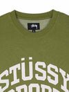 Unisex Big Crackle Sports Crew Neck Sweatshirt Washed Green 118537 0401 - STUSSY - BALAAN 3