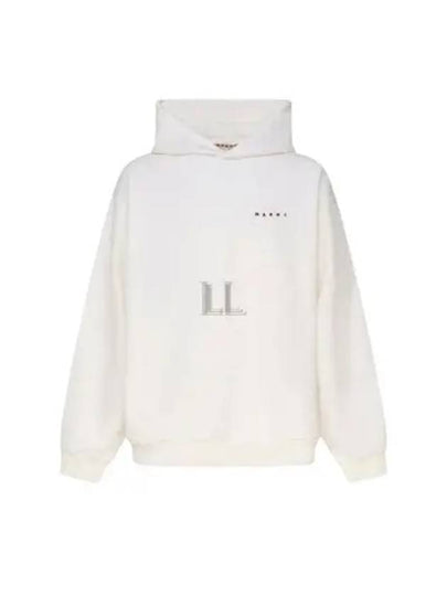 Logo Cotton Hooded Top White - MARNI - BALAAN 2