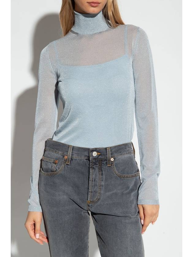 Women's Ilde Rayon Turtleneck Light Blue - MAX MARA - BALAAN 4