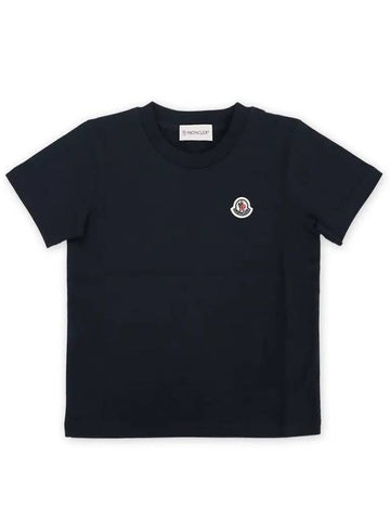 Kids Waffen Patch Round Neck Short Sleeve Navy 8C00027 83907 742 8 10A - MONCLER - BALAAN 1