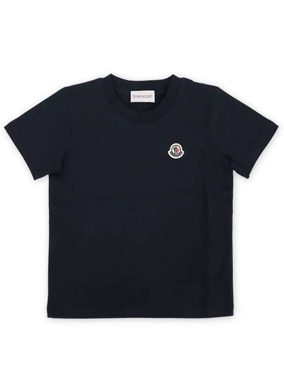 Kids Waffen Patch Round Neck Short Sleeve Navy 8C00027 83907 742 - MONCLER - BALAAN 2