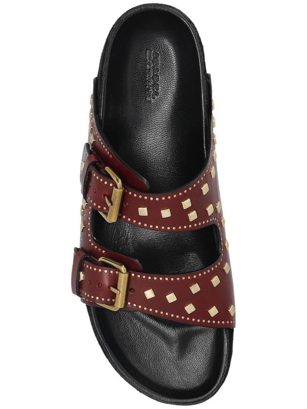 Isabel Marant Slides Lennyo, Women's, Burgundy - ISABEL MARANT - BALAAN 6