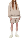 s Logo Print Cotton Blend Hood Heather Beige - FEAR OF GOD ESSENTIALS - BALAAN 4