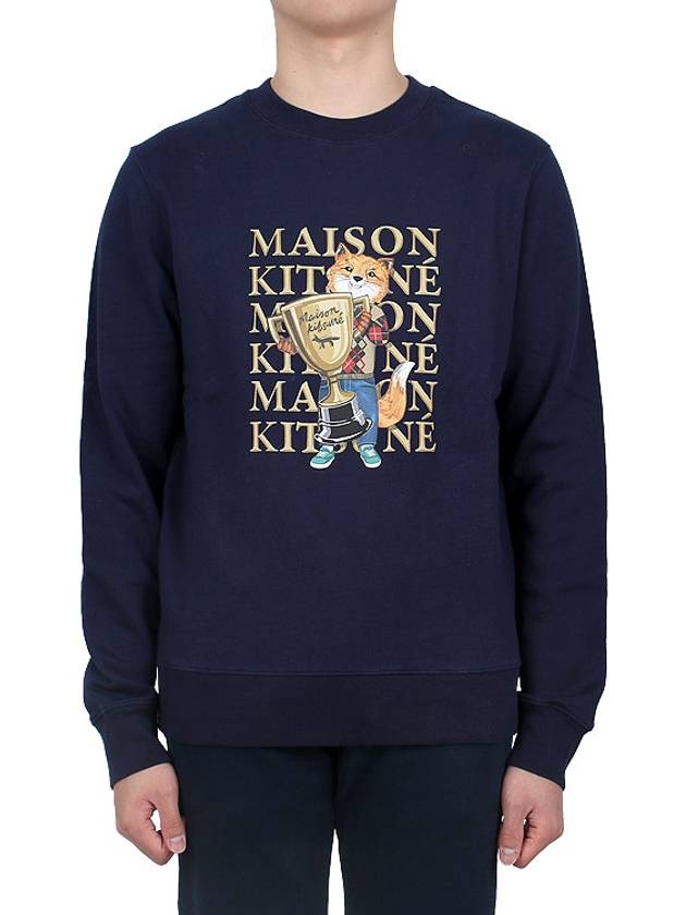 Fox Champion Regular Sweatshirt Navy - MAISON KITSUNE - BALAAN 2