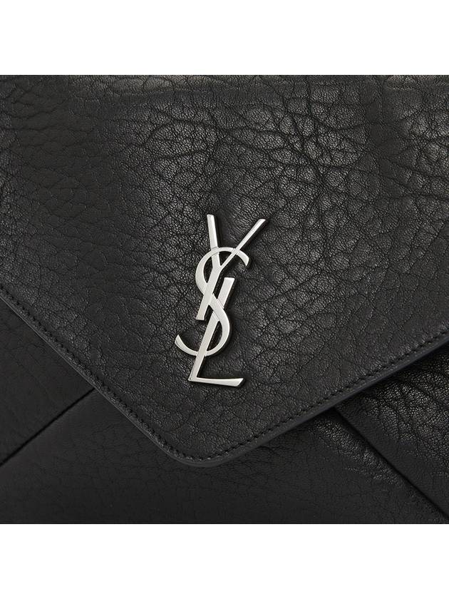 Cassandre Envelope Strap Leather Cross Bag Black - SAINT LAURENT - BALAAN 9