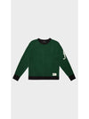 Coloring Round Wool Pullover Dark Green - FFEFF STUDIO - BALAAN 1