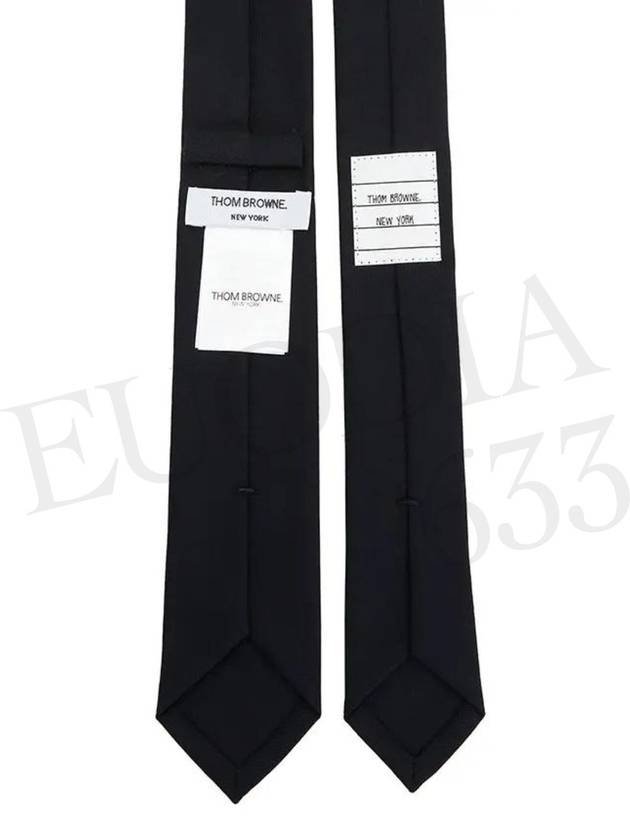 Super 120S Twill Tie Navy - THOM BROWNE - BALAAN 3