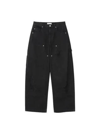 Milo Archive Damage Carpenter Pants Washed Black - MILLO ARCHIVE - BALAAN 1