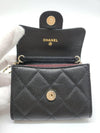 Classic chain card wallet mini bag caviar black gold AP0238 - CHANEL - BALAAN 5