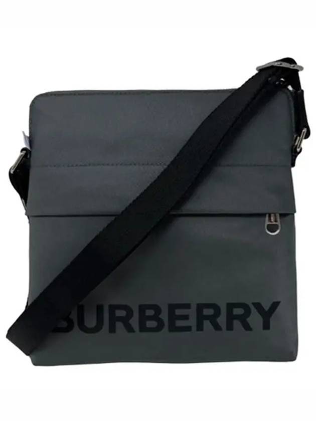 Neo Logo Print Square Cross Bag Charcoal - BURBERRY - BALAAN 2