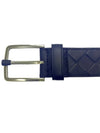 Intrecciato Leather Belt Navy - BOTTEGA VENETA - BALAAN 6