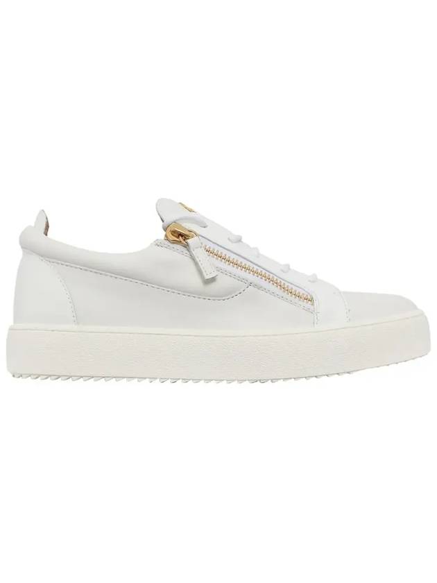 Leather Zipper Frankie Low Top Sneakers White - GIUSEPPE ZANOTTI - BALAAN 3