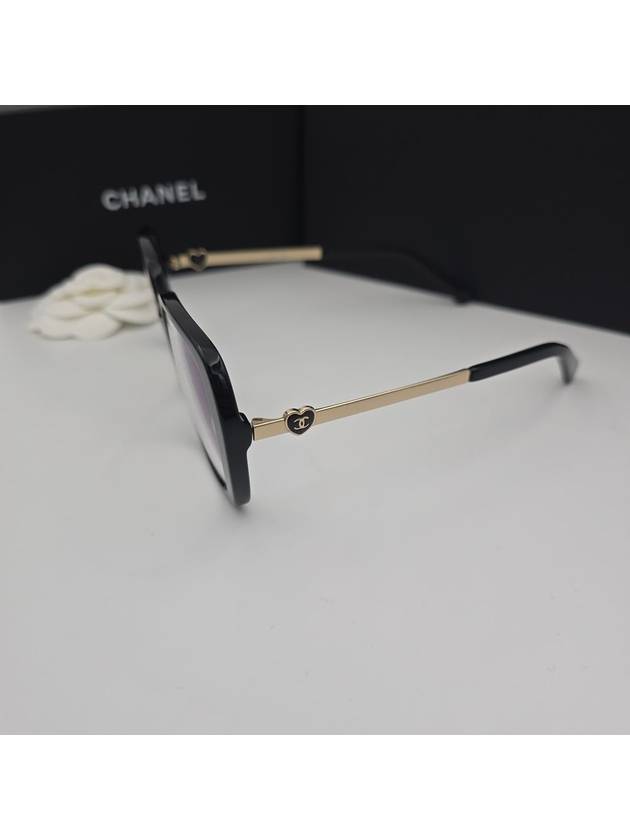 Heart Logo Glasses Blue Light Black Iron Fit A71594 - CHANEL - BALAAN 6