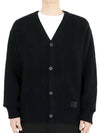 Men s Wool V neck Cardigan Black W243KN06507B - WOOYOUNGMI - BALAAN 1