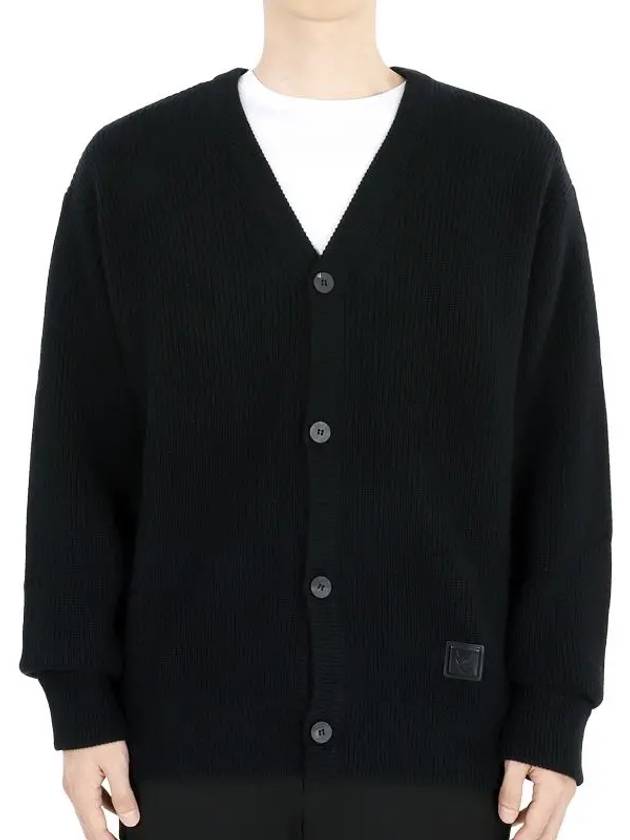 Men s Wool V neck Cardigan Black W243KN06507B - WOOYOUNGMI - BALAAN 2