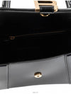 Hourglass Small Tote Bag in Shiny Box Calfskin Black - BALENCIAGA - BALAAN 5