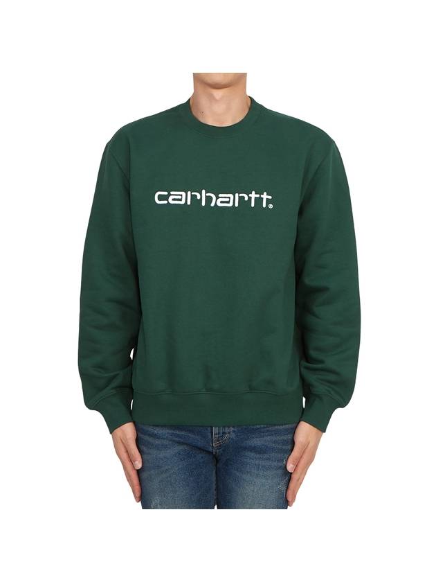 Logo Print Sweatshirt Green - CARHARTT WIP - BALAAN 2