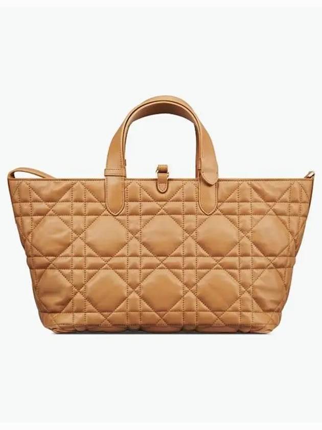 Toujours Macrocannage Calfskin Medium Tote Bag Tan - DIOR - BALAAN 3