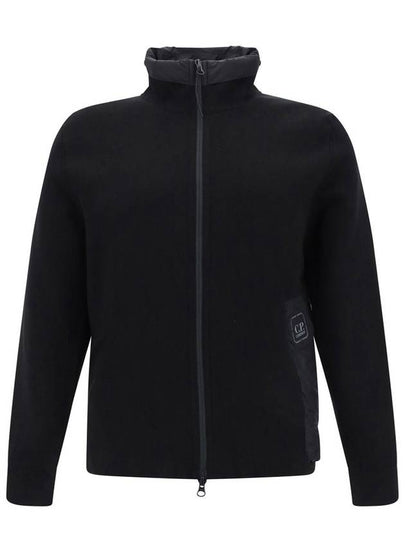 Cotton Double Mixed Zip-Up Jacket Black - CP COMPANY - BALAAN 2