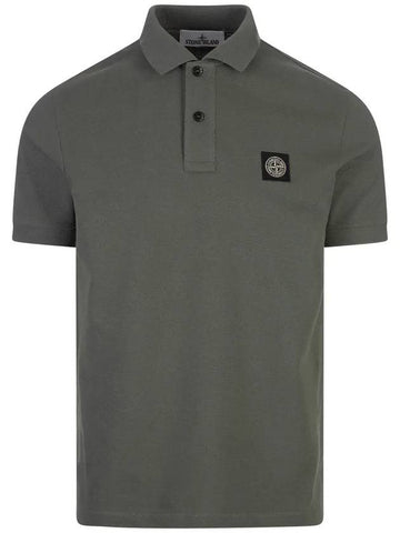 Stone Island logo patch polo shirt 81152SC17 V0059 - STONE ISLAND - BALAAN 1