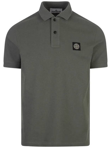 Logo Patch Polo Shirt Green - STONE ISLAND - BALAAN 1