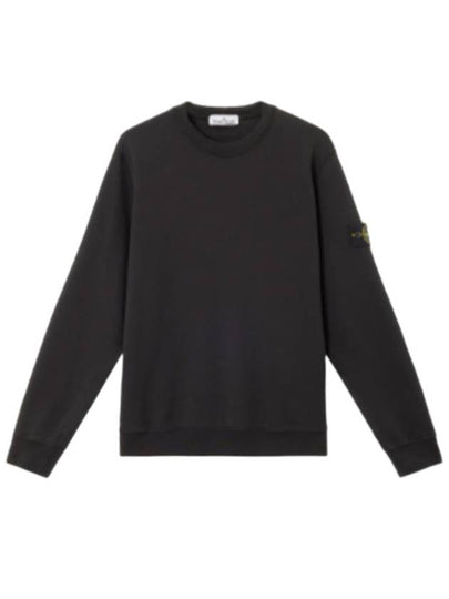 6100044 Organic Cotton Fleece Sweatshirt Black - STONE ISLAND - BALAAN 2