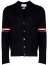 Stripe Armband Merino Wool Cardigan Navy - THOM BROWNE - BALAAN 2