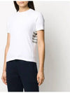 4 Bar Side Cotton Short Sleeve T Shirt White - THOM BROWNE - BALAAN 4