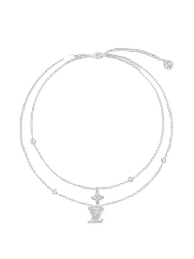 Lady LV Necklace Silver - LOUIS VUITTON - BALAAN 1