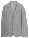 Unconstructed Seersucker Houndstooth Jacket Grey - THOM BROWNE - BALAAN 2