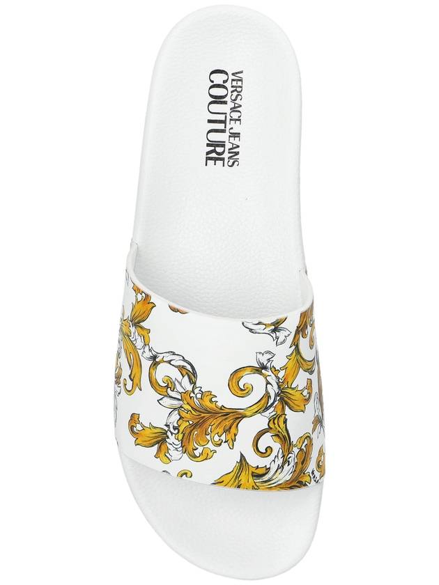 Versace Jeans Couture Rubber Slides With Print, Men's, White - VERSACE - BALAAN 6