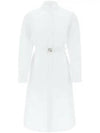 Cotton Poplin Midi Dress White - FENDI - BALAAN 2