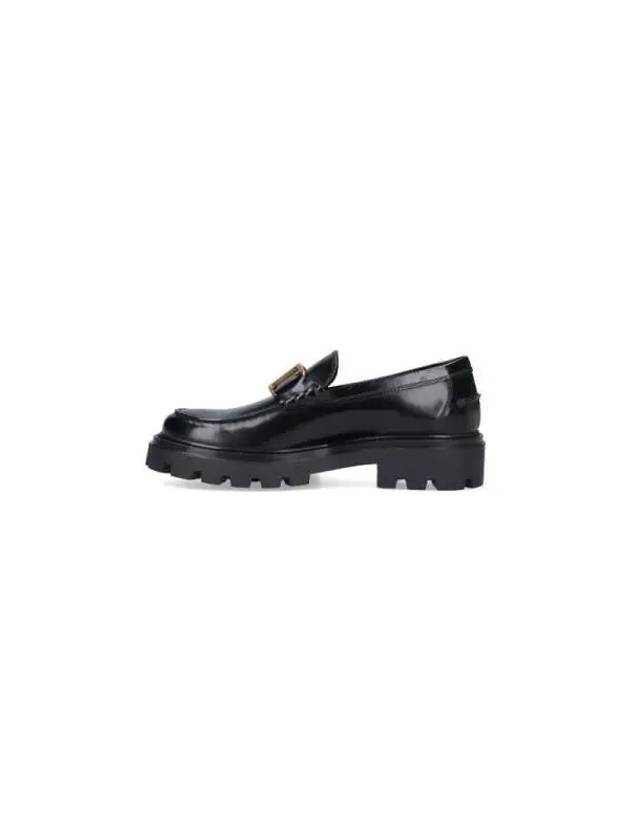 T Timeless Leather Loafers Black - TOD'S - BALAAN 4