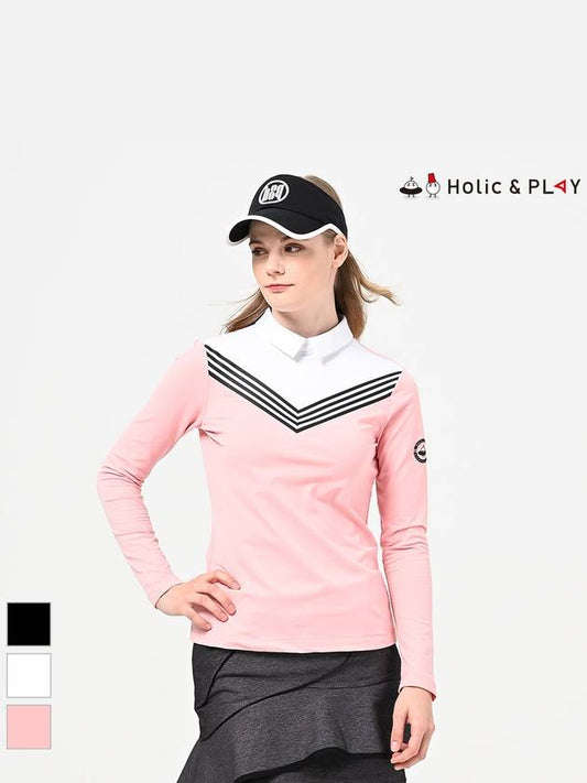 Women s V point golf t shirt HA3WTS003 - HOLIC&PLAY - BALAAN 2